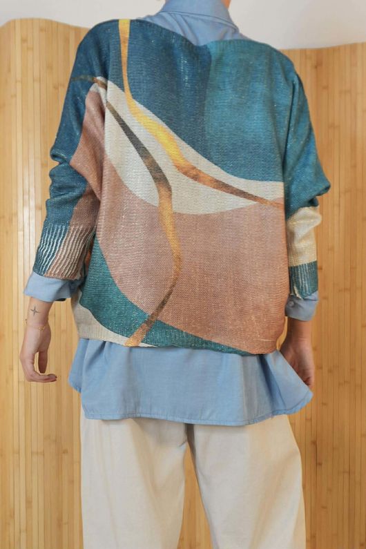 Raven Relaxed Knit Top Riley Teal